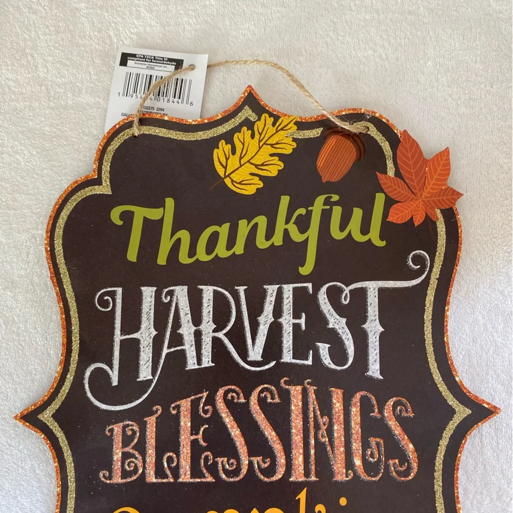 NWT Fall 3 Piece Bundle 2 Hanging Signs and 1 Shelf Sitter